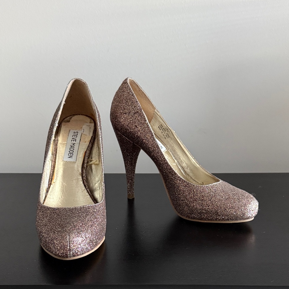 Steve Madden Glitter Heels‎ Sz 6.5